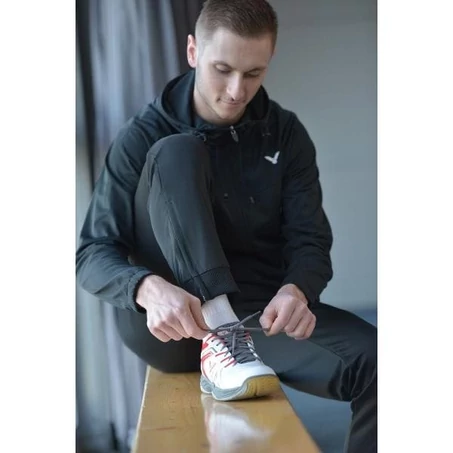 Kényelmes Victor 3529 férfi melegítő felső tollaslabdához fekete