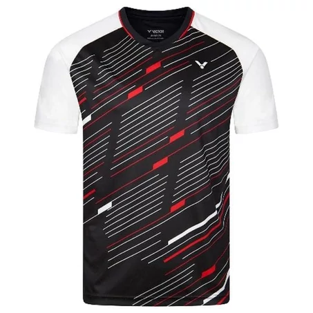 Victor T-43101 C fekete-fehér tollaslabda póló