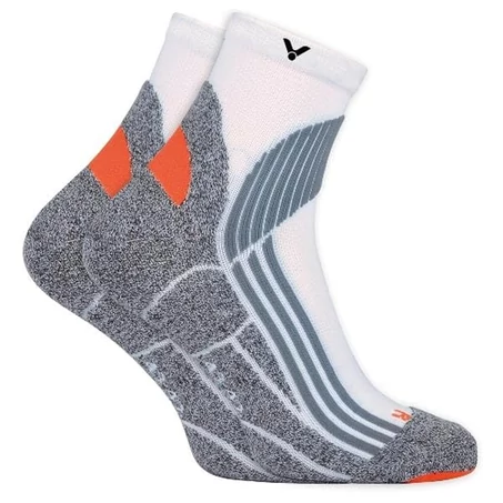 Victor Indoor Explosion fehér-szürke tollaslabda zokni 2 pár