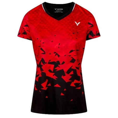 Victor T-54101 D piros-fekete női tollaslabda póló