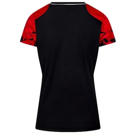 Victor T-54101 D női tollaslabda póló piros-fekete színben