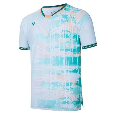 Victor T-45002 R fehér-zöld férfi tollaslabda póló